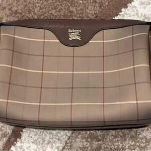 Burberry Brown Plaid Bag Clutch